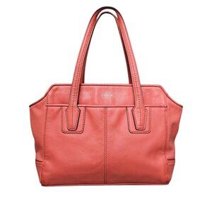 Coach Taylor Leather Bette Coral Mini Tote Handbag